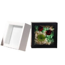 Customized wholesale high quality Wood Photo Frame  Gift Preserved Flower For Home Decoration